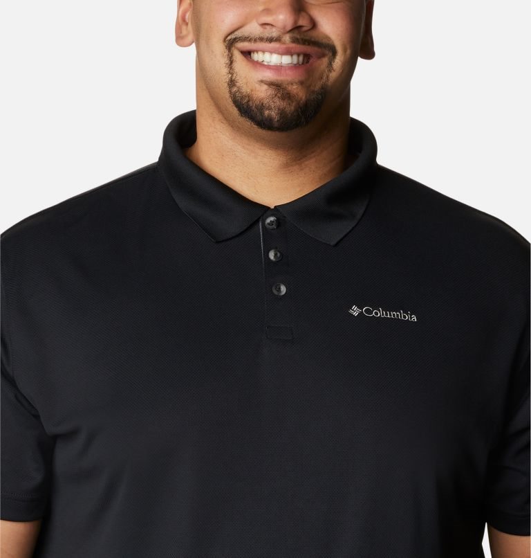 Men's Columbia Utilizer Polo Shirts Black | Plus Size CA-RLC13